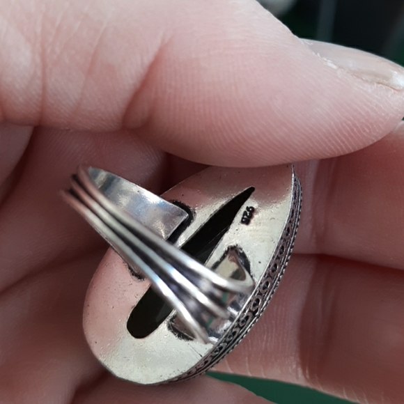 New Green Quartz 925 Silver Ring. - Picture 8 of 8